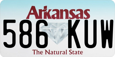 AR license plate 586KUW