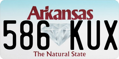 AR license plate 586KUX