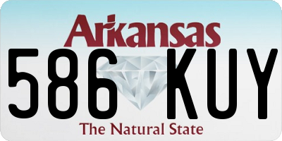 AR license plate 586KUY