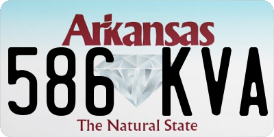 AR license plate 586KVA
