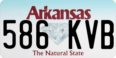 AR license plate 586KVB