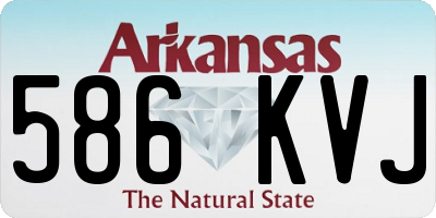 AR license plate 586KVJ