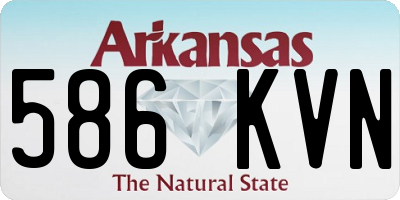 AR license plate 586KVN
