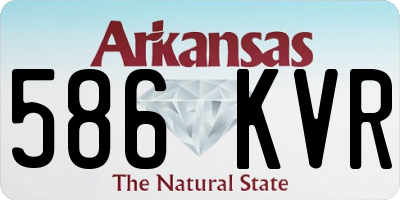 AR license plate 586KVR