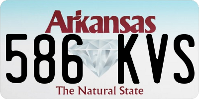 AR license plate 586KVS