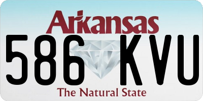 AR license plate 586KVU