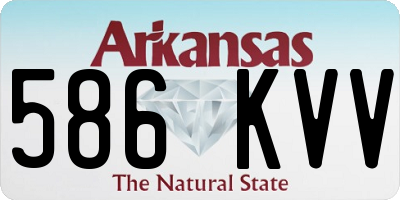 AR license plate 586KVV