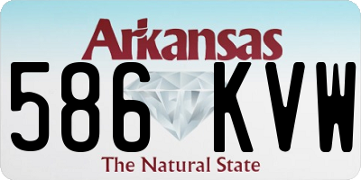 AR license plate 586KVW