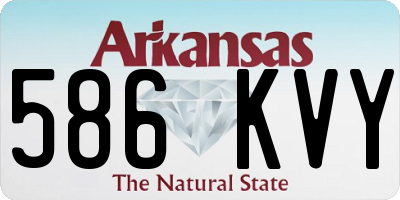 AR license plate 586KVY