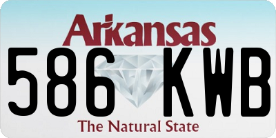 AR license plate 586KWB