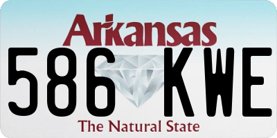 AR license plate 586KWE