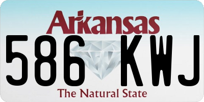 AR license plate 586KWJ