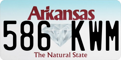 AR license plate 586KWM