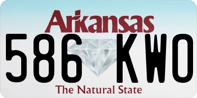 AR license plate 586KWO