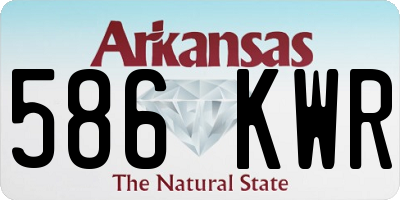 AR license plate 586KWR