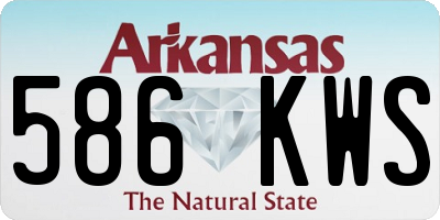 AR license plate 586KWS