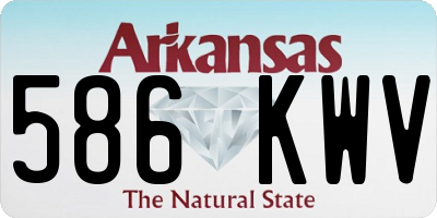 AR license plate 586KWV