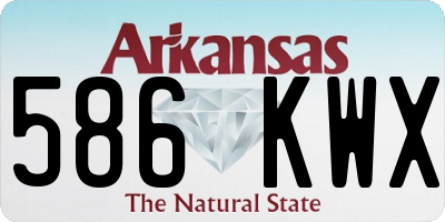 AR license plate 586KWX