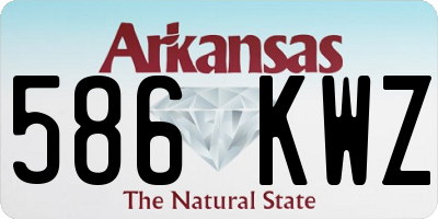 AR license plate 586KWZ