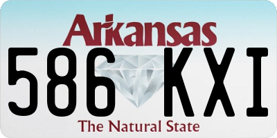 AR license plate 586KXI