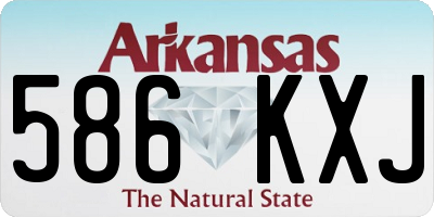 AR license plate 586KXJ