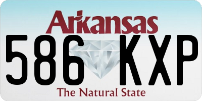 AR license plate 586KXP