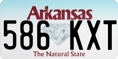 AR license plate 586KXT
