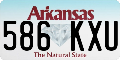 AR license plate 586KXU