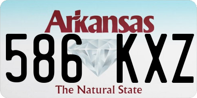 AR license plate 586KXZ