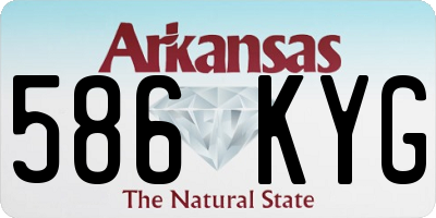 AR license plate 586KYG