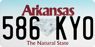 AR license plate 586KYO