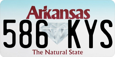 AR license plate 586KYS