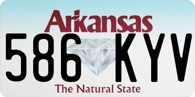 AR license plate 586KYV