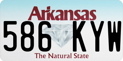 AR license plate 586KYW