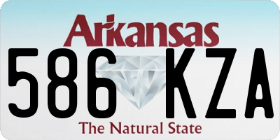 AR license plate 586KZA