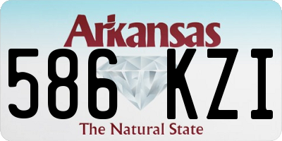 AR license plate 586KZI