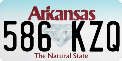 AR license plate 586KZQ