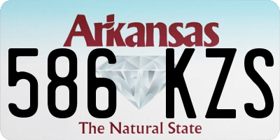 AR license plate 586KZS