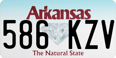 AR license plate 586KZV