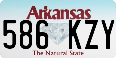 AR license plate 586KZY
