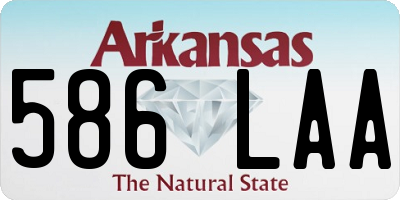AR license plate 586LAA
