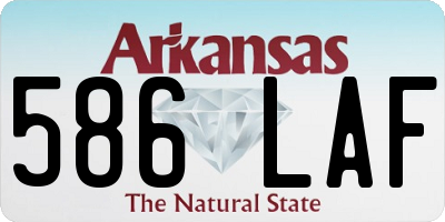 AR license plate 586LAF