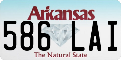 AR license plate 586LAI