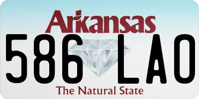 AR license plate 586LAO