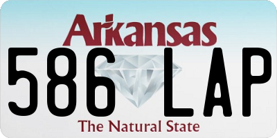 AR license plate 586LAP
