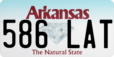 AR license plate 586LAT