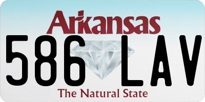 AR license plate 586LAV