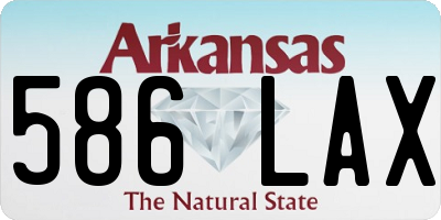 AR license plate 586LAX