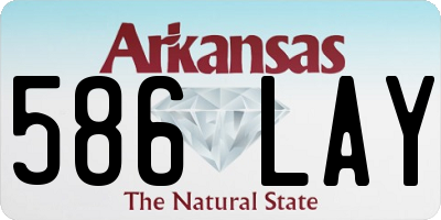 AR license plate 586LAY