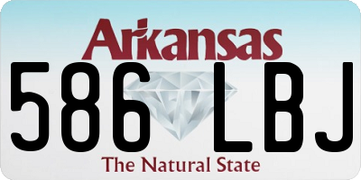AR license plate 586LBJ